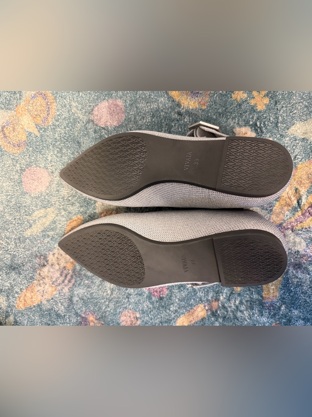 NWOT Grey Knit Mary Jane Flat with Buckle - Picture 14 of 15